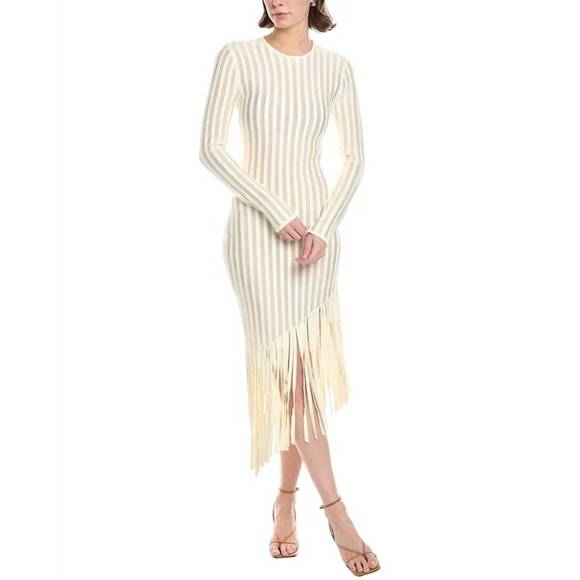 NEW RONNY KOBO gayla knit dress in ivory